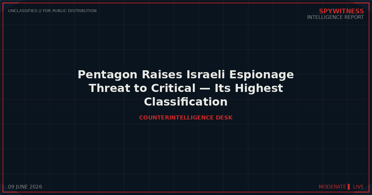 Pentagon Raises Isreali Threat Level