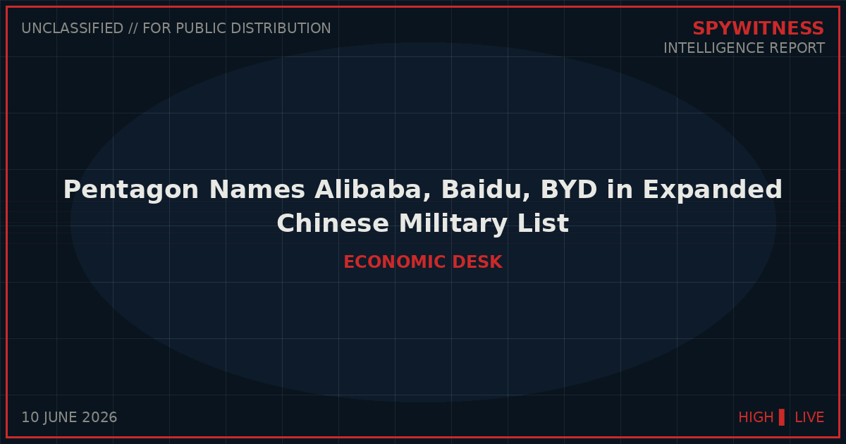 Pentagon expands chinese military list
