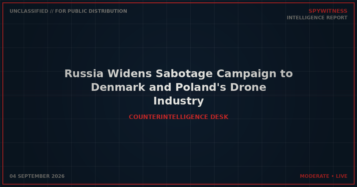Russia Widens Sabotage Campaign to Denmark and Poland's Drone Industry